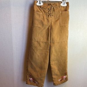 Brown suede pants/hat with cream onesie